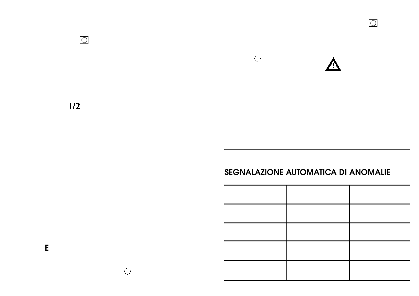 Segnalazione automatica di anomalie, Scelta del programma e funzioni particolari | Candy A 9010 SMART User Manual | Page 3 / 33