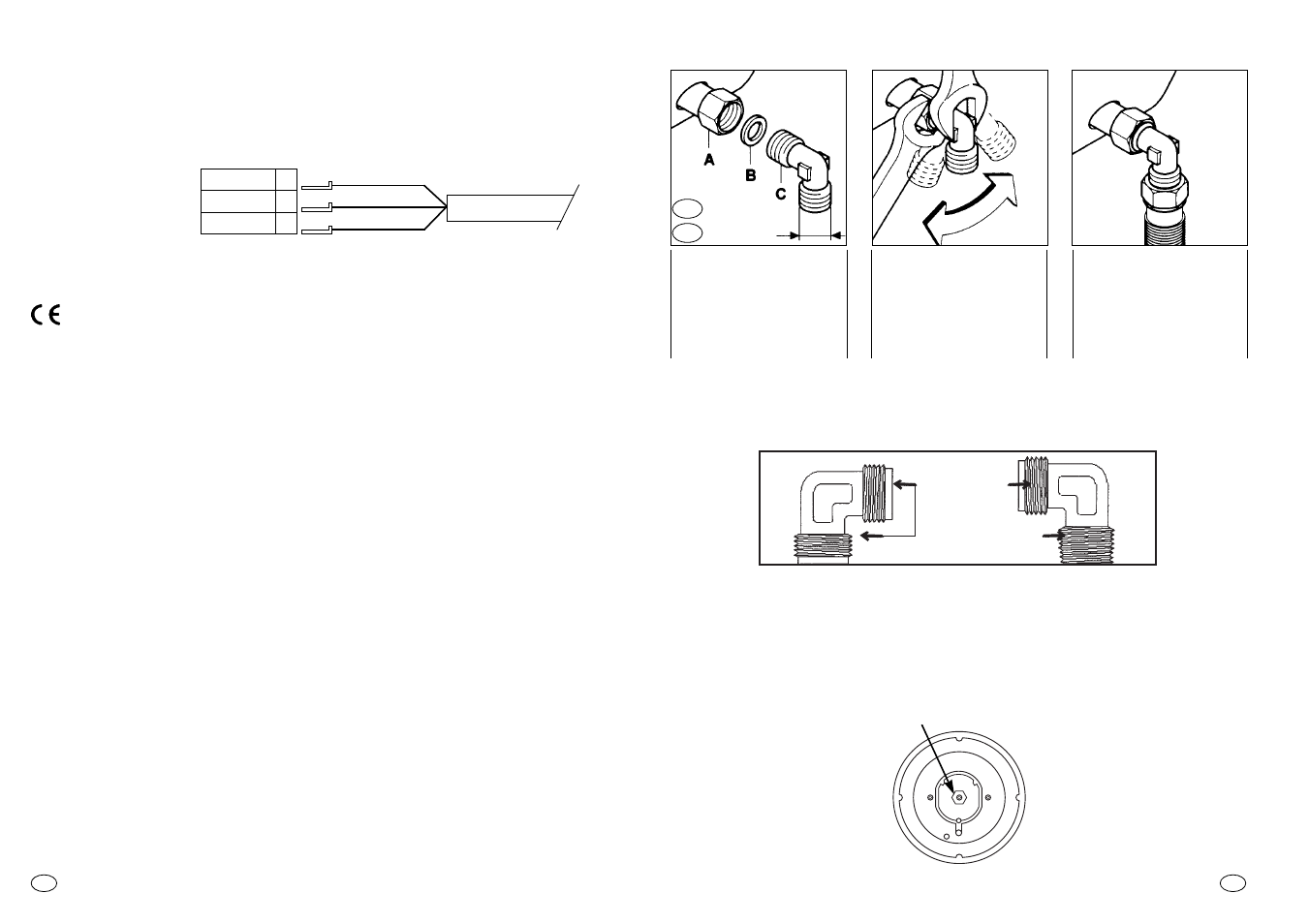 Adaptation aux différents types de gaz, Raccordement (alimentation gaz) | Candy PGC 640 W User Manual | Page 10 / 33
