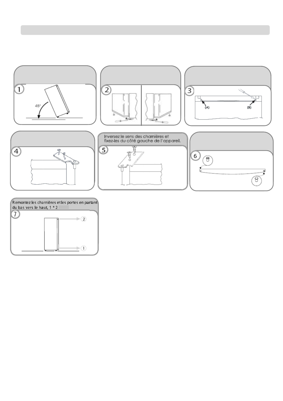 Inverser le sens d'ouverture des portes | Candy CFOEE 190 User Manual | Page 24 / 119