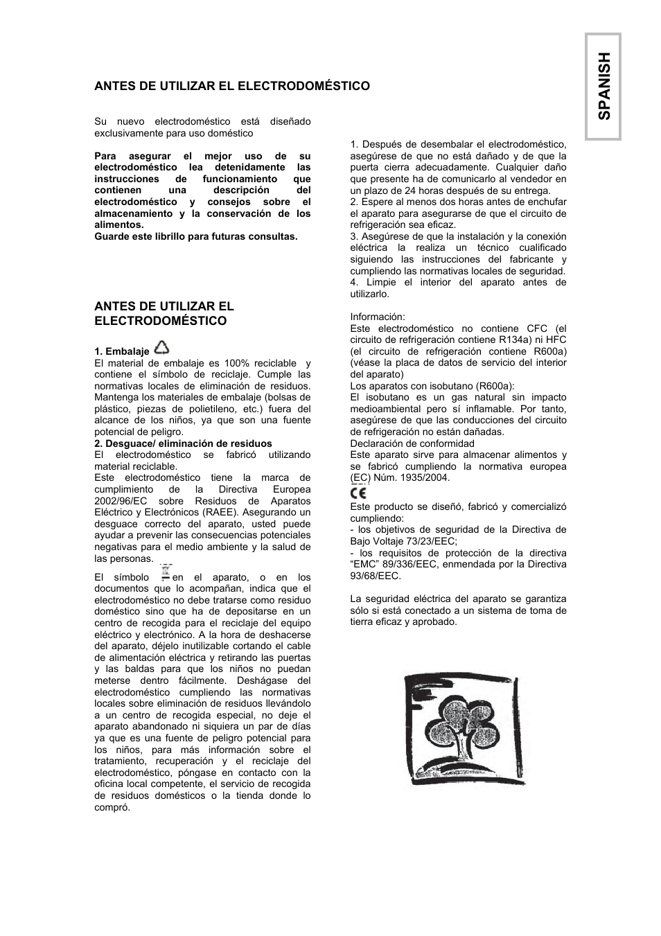 Spani s h | Candy CFOEE 190 User Manual | Page 33 / 119