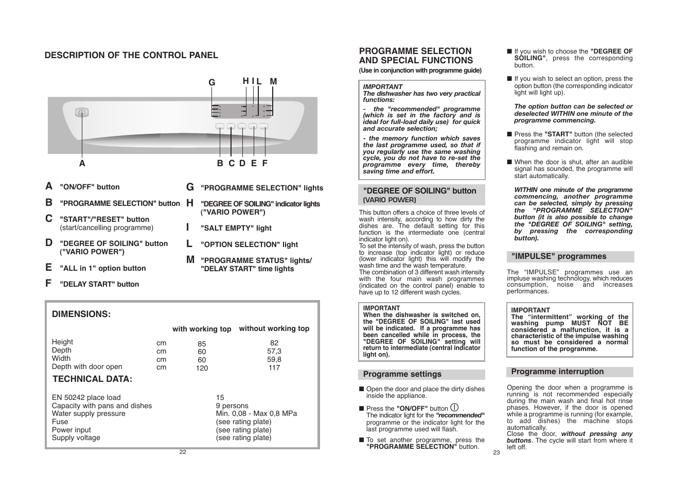 Candy CDF8 65E10-S User Manual | Page 12 / 45