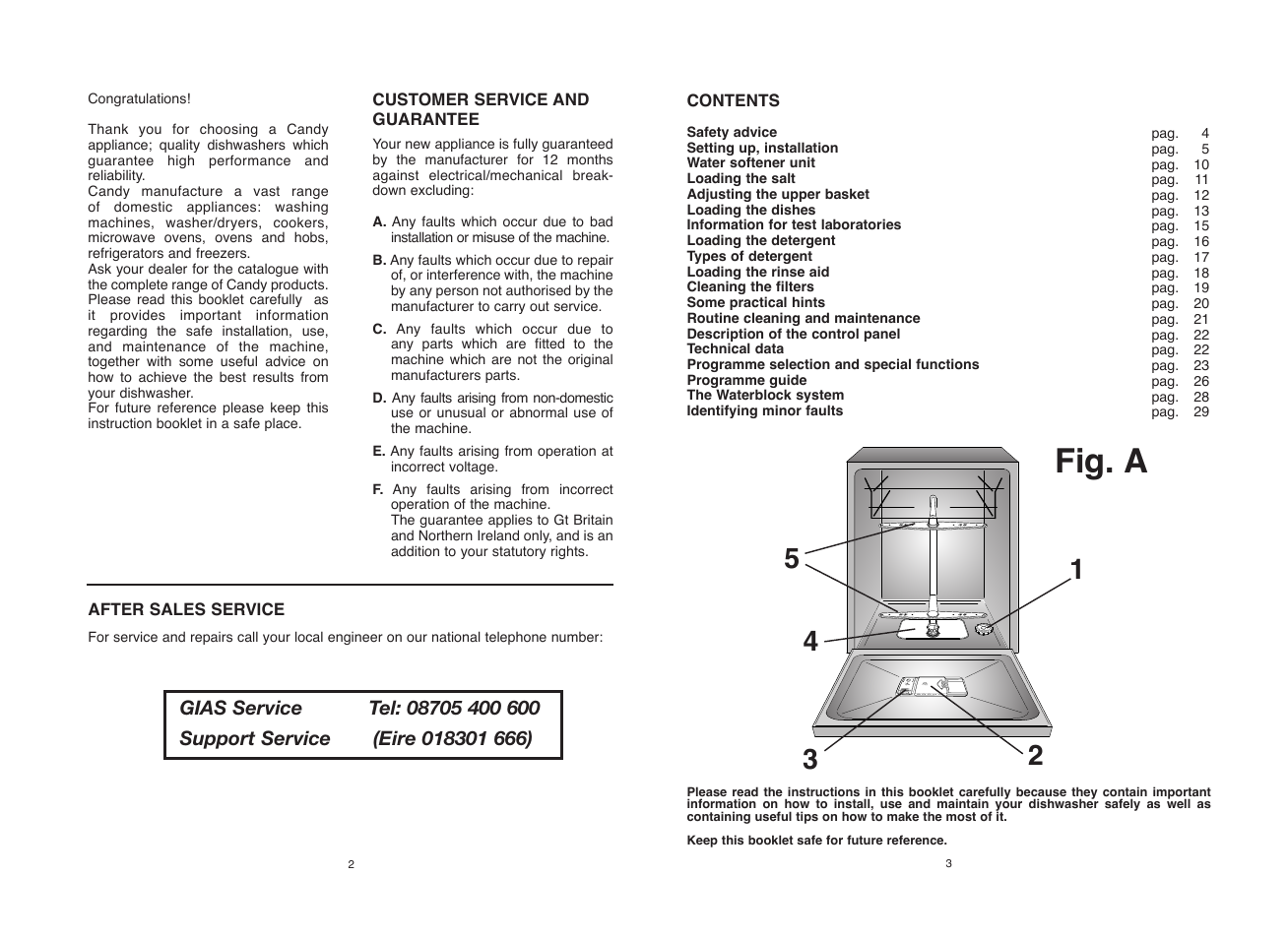 Fig. a | Candy CDF8 65E10-S User Manual | Page 2 / 45