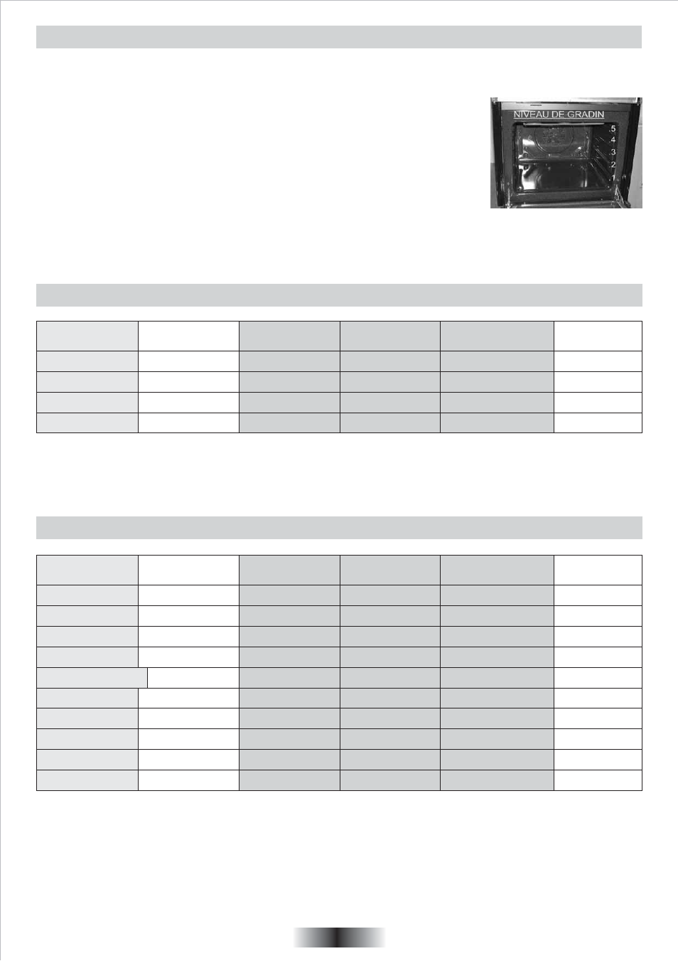 Conseils de cuisson, Poissons, Legumes - divers | Candy 2D 966 W User Manual | Page 42 / 51