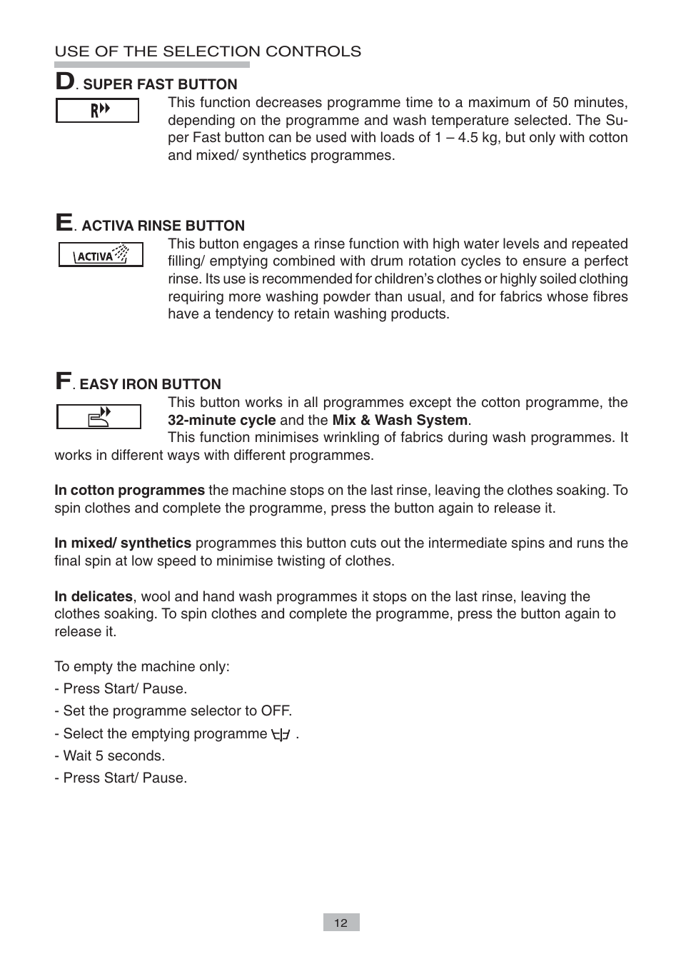 Candy CTAS 85 SY User Manual | Page 10 / 14