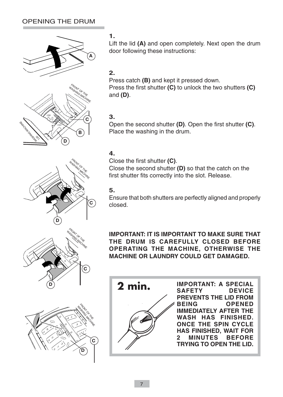 2 min | Candy CTAS 85 SY User Manual | Page 5 / 14