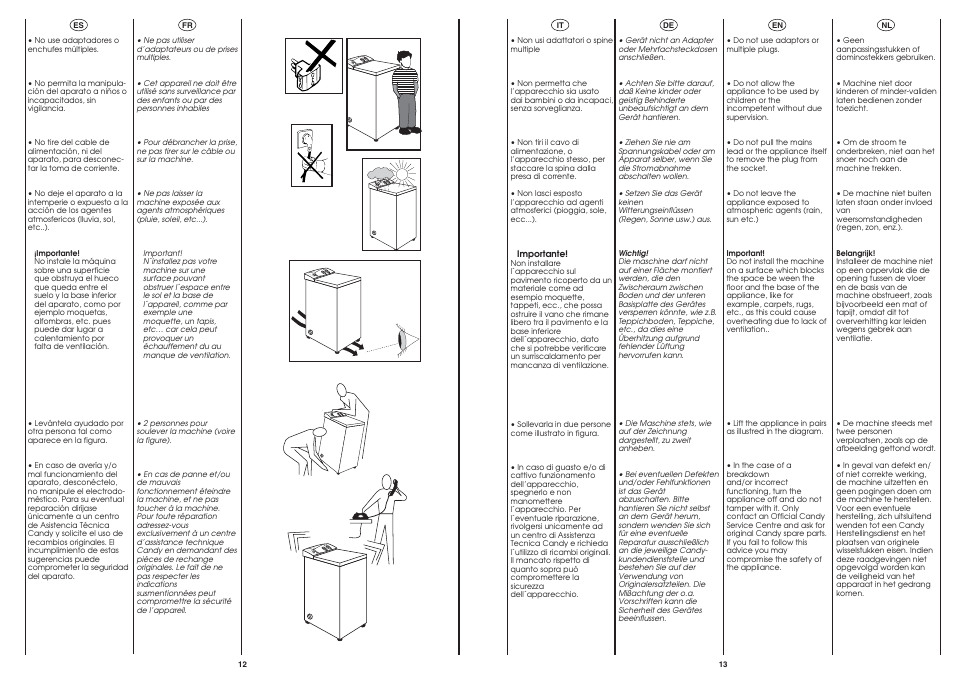 Candy CST 115 EX User Manual | Page 6 / 23