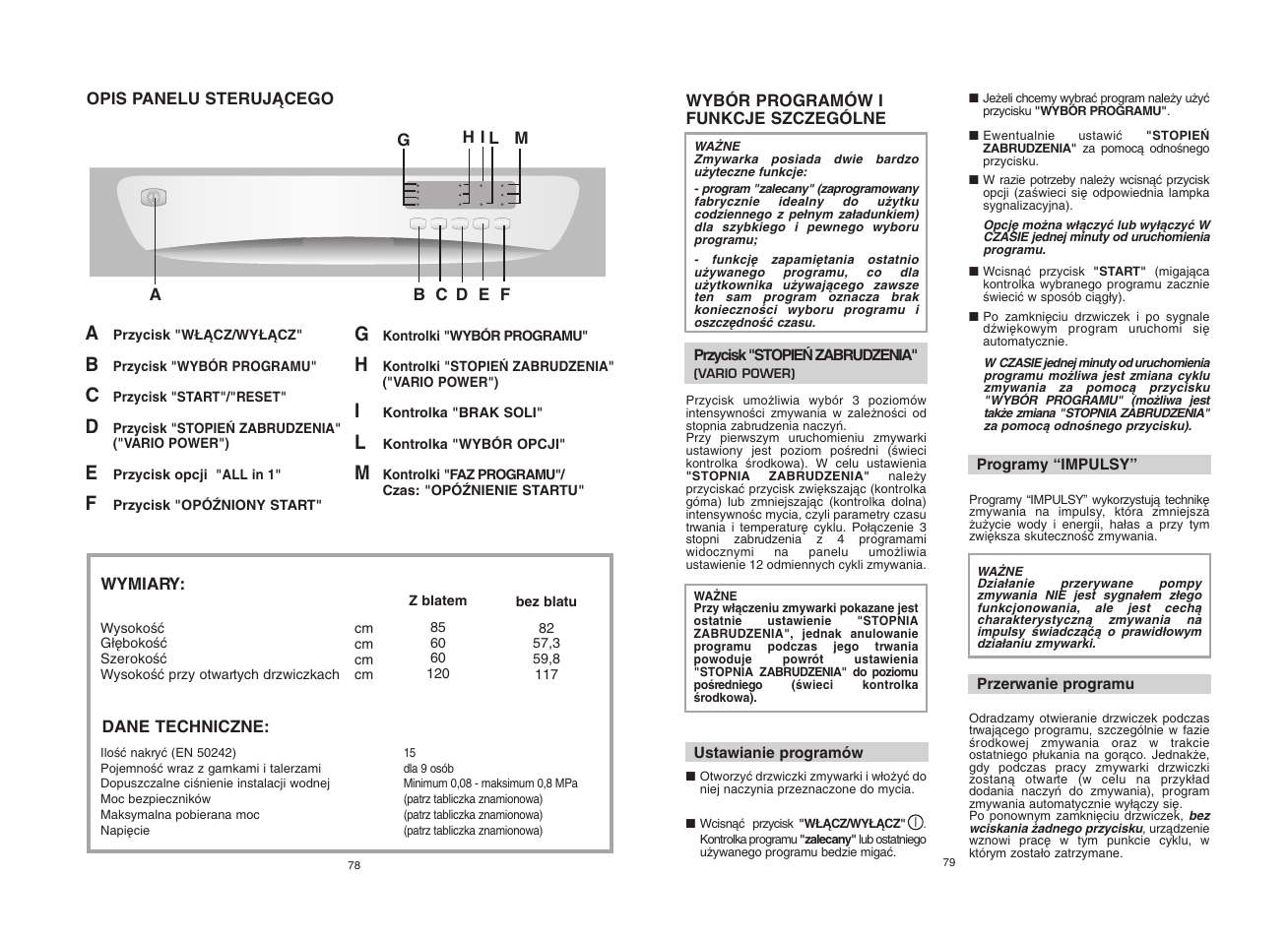 Candy CDF8 60E10X-S User Manual | Page 40 / 73