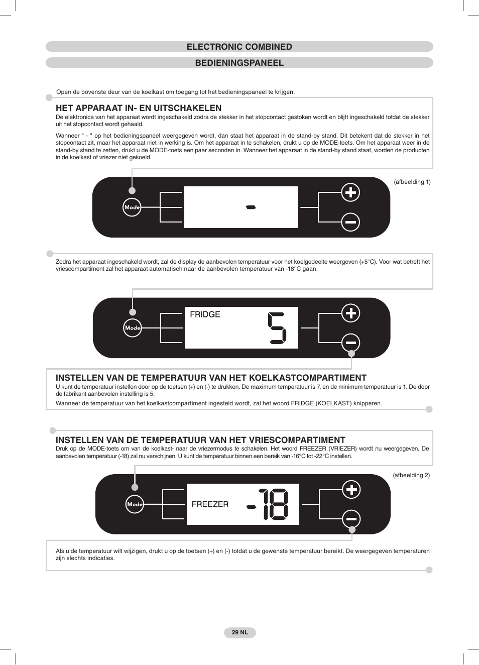 Electronic combined bedieningspaneel, Het apparaat in- en uitschakelen | Candy CDMI 3755 E User Manual | Page 29 / 44