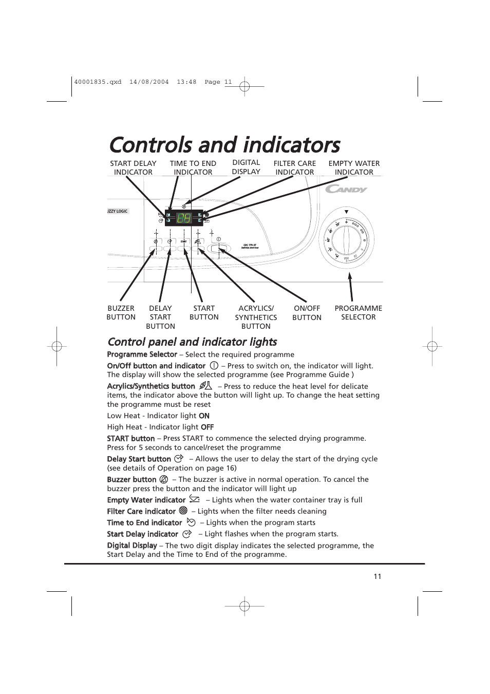 Candy AB CDC 779 XT SY User Manual | Page 11 / 128