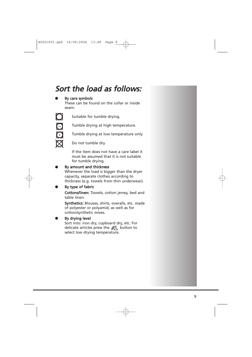 Candy AB CDC 779 XT SY User Manual | Page 9 / 128