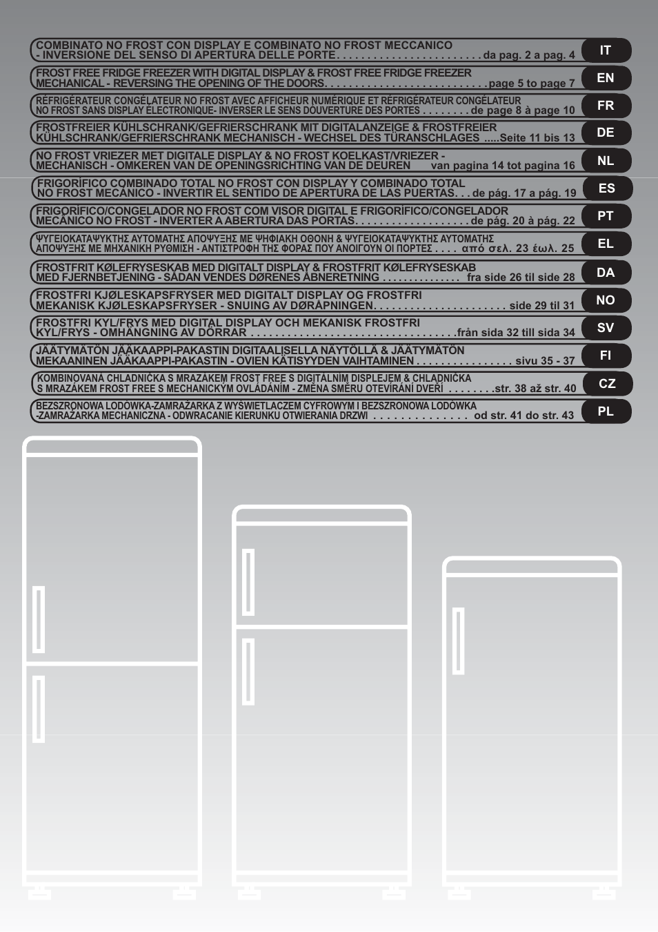 Candy CNF 4055 A User Manual | 44 pages