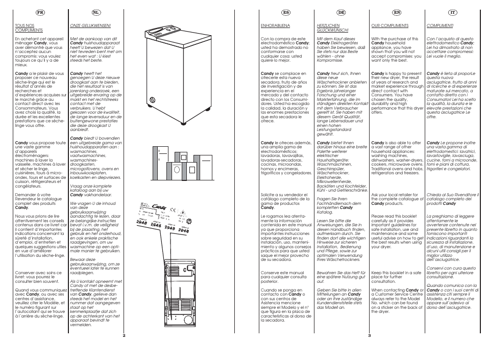 Candy CST 100 X UNI User Manual | 24 pages
