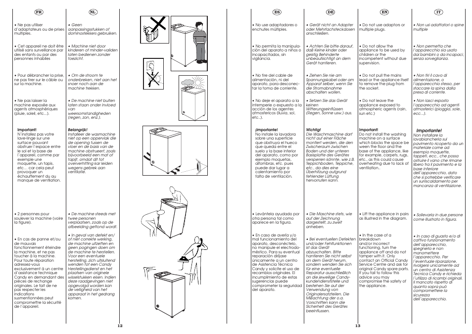 Candy CST 100 X UNI User Manual | Page 6 / 24