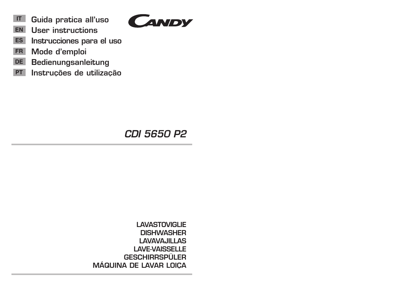 Candy CDI 5153E10__3-S User Manual | 33 pages