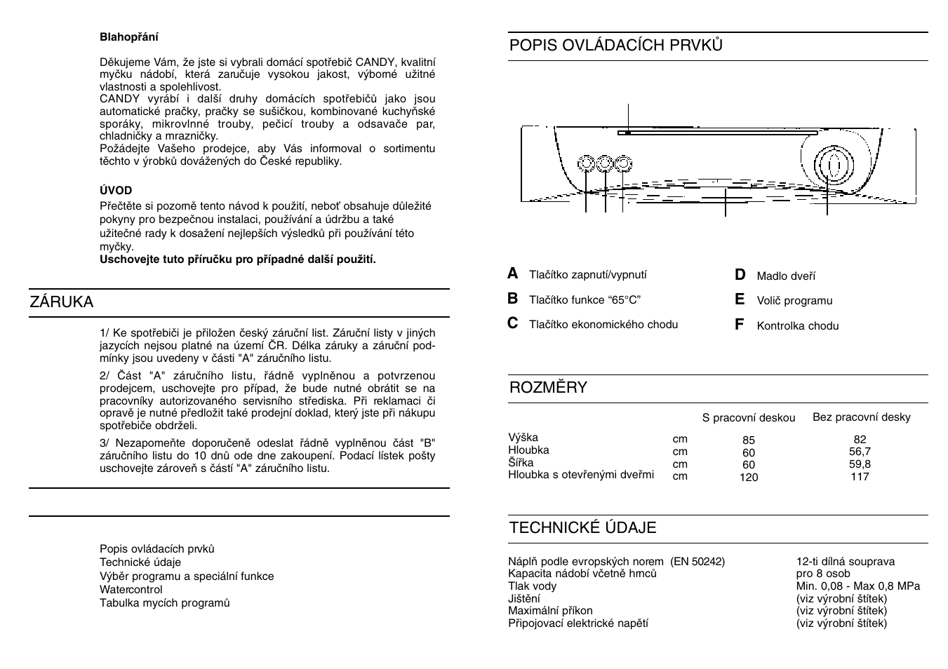Candy CD 602 SX User Manual | Page 11 / 17