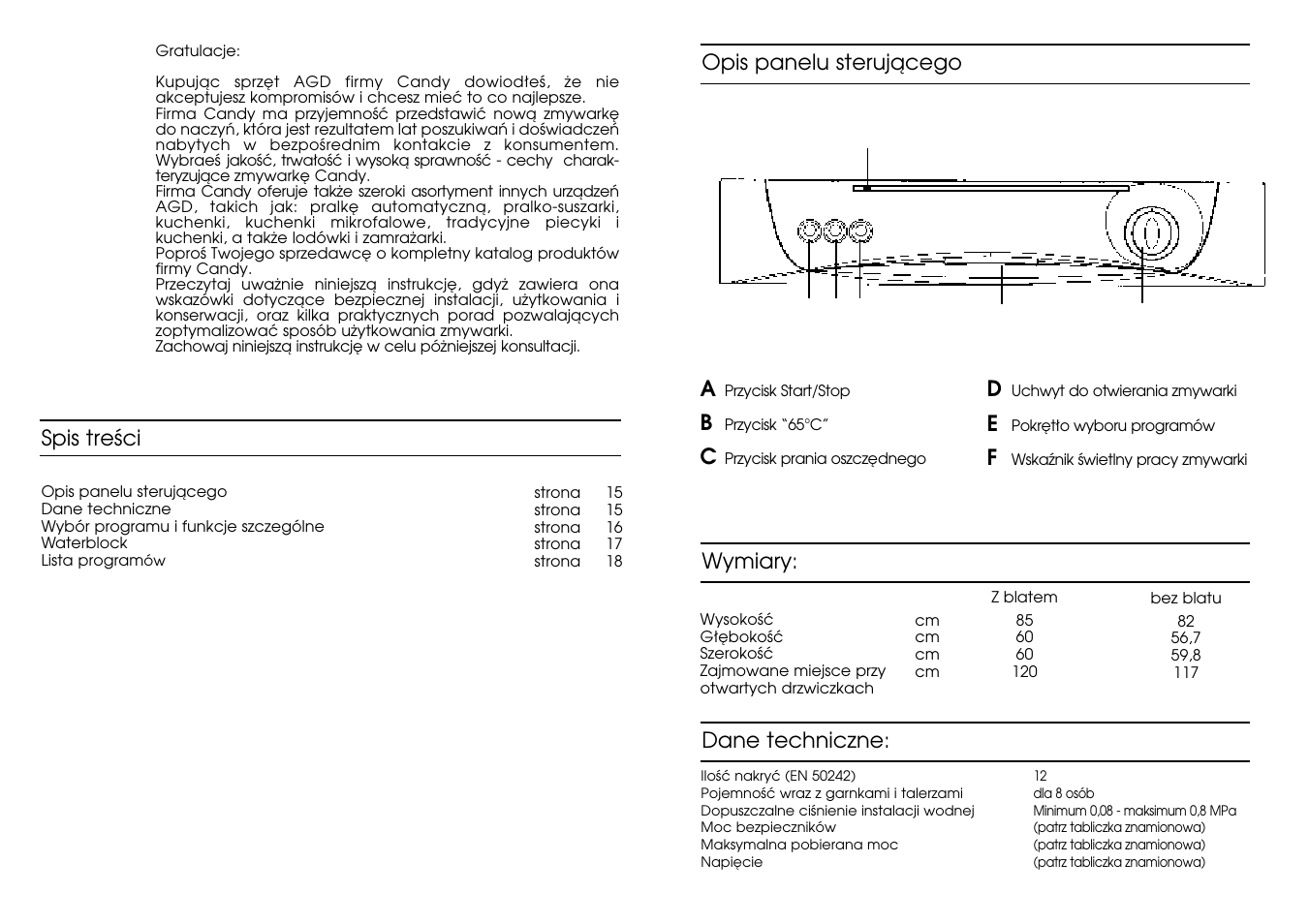 Candy CD 602 SX User Manual | Page 8 / 17