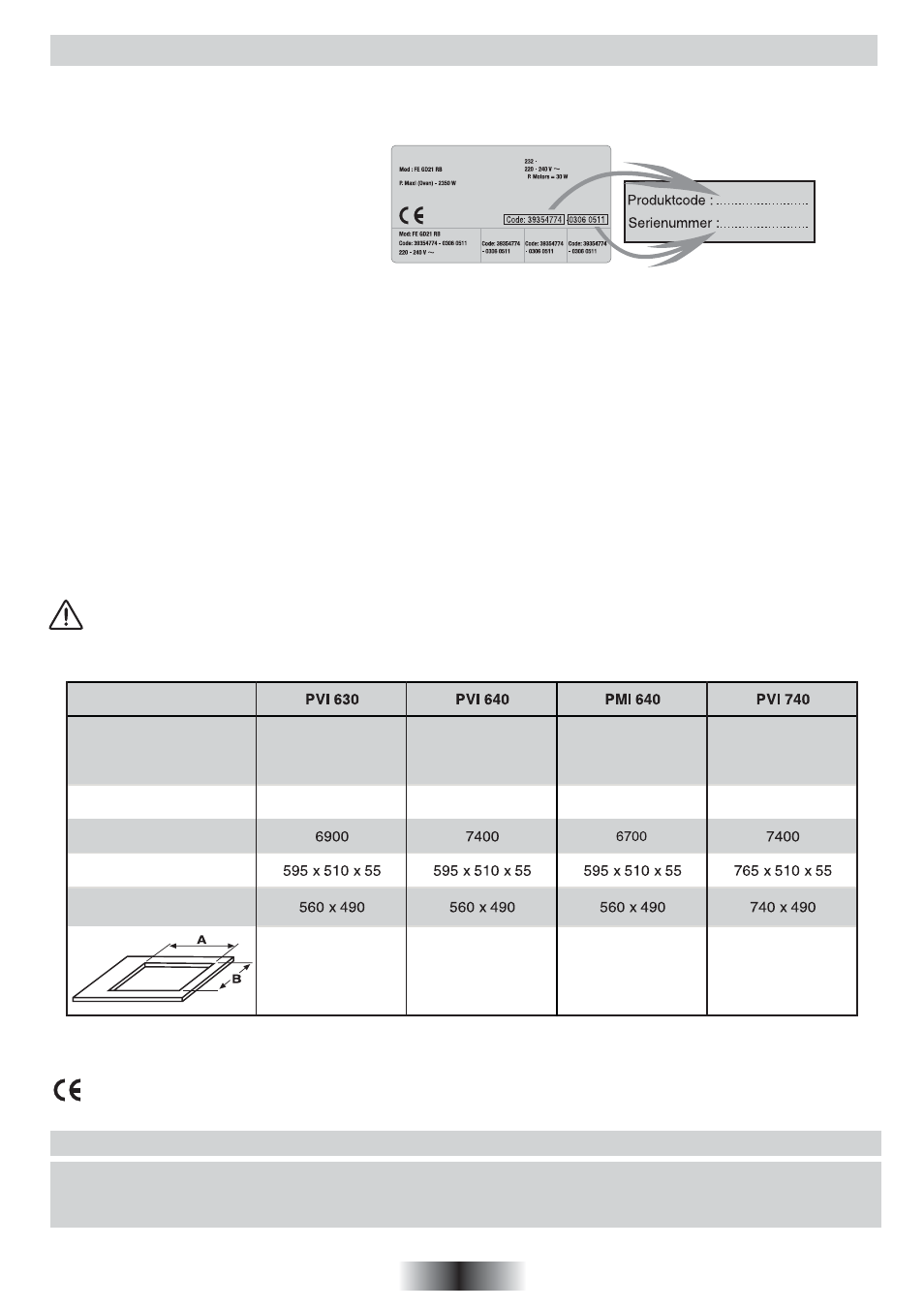 Installation allgemeine hinweise | Candy PC PVI 740 N User Manual | Page 14 / 32