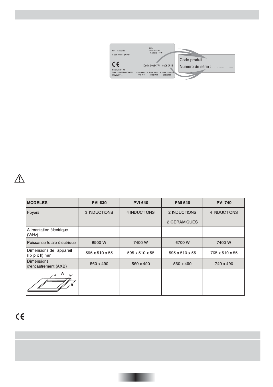 Instructions generales, Installation | Candy PC PVI 740 N User Manual | Page 8 / 32