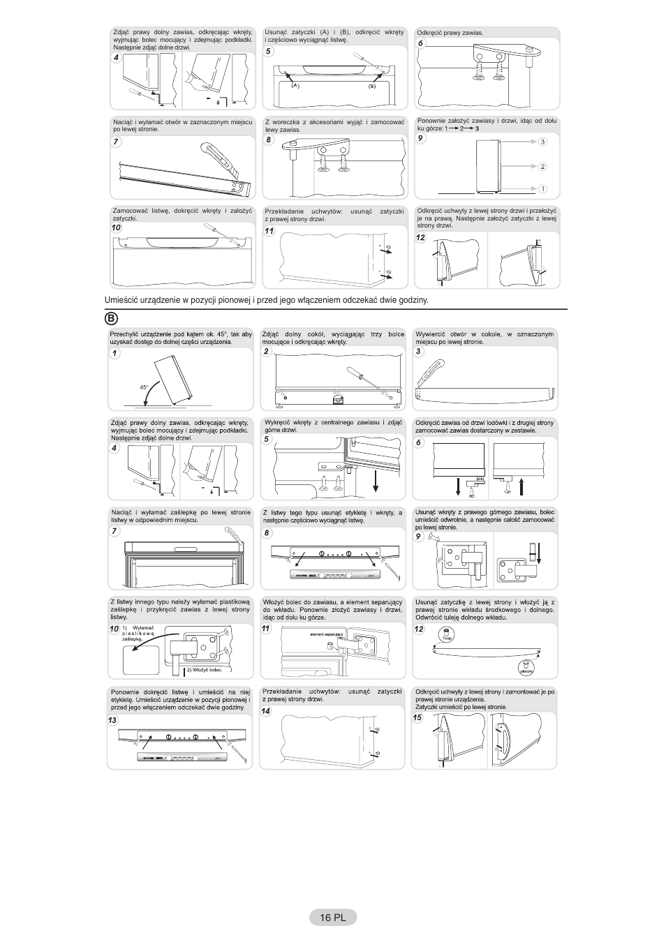 16 16 pl | Candy FR CFNF 3975 User Manual | Page 17 / 32