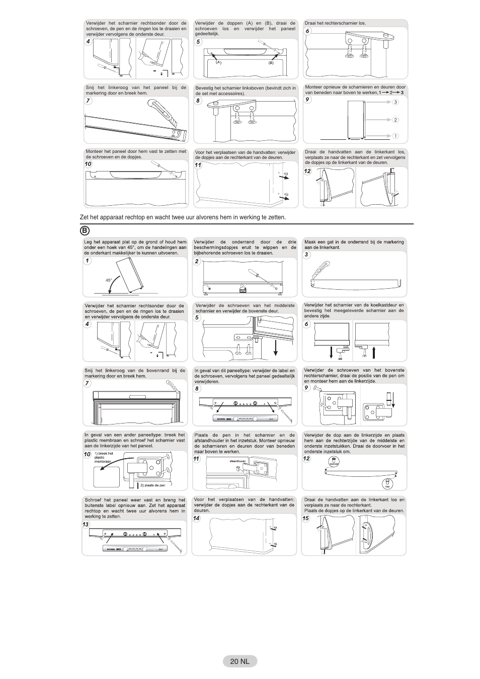 20 20 nl | Candy FR CFNF 3975 User Manual | Page 21 / 32