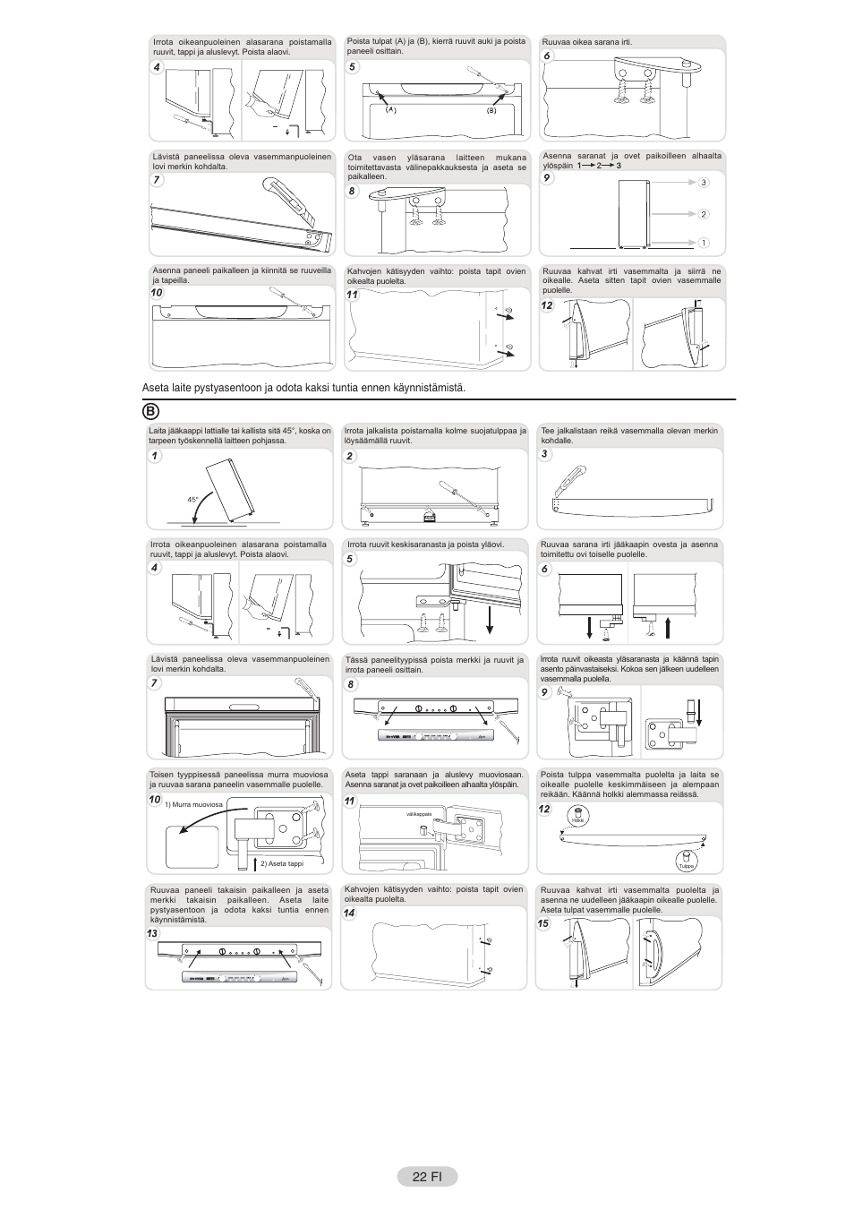 22 fi | Candy FR CFNF 3975 User Manual | Page 23 / 32