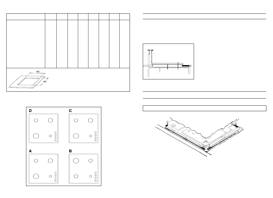 Technical characteristics, Installation, Applying the sealant | Instructions for the installer | Candy PR 2250 GH User Manual | Page 17 / 26