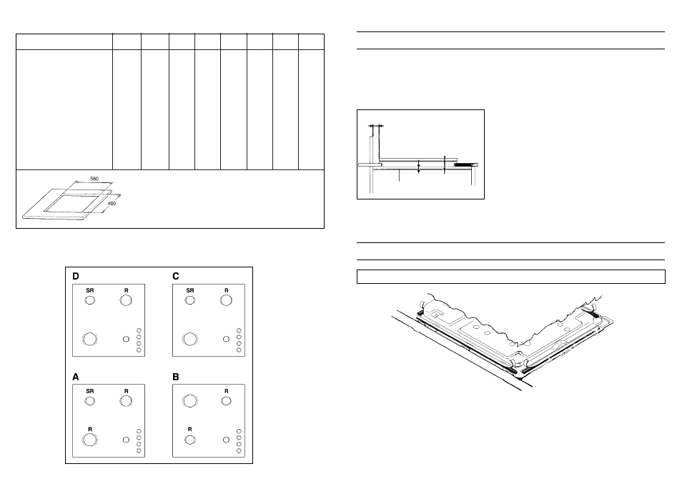 Caracteristiques techniques, Installation instruction d’installation, Application du joint | Candy PR 2250 GH User Manual | Page 7 / 26