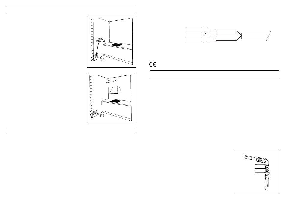 Local d’installation, Raccordement (partie électrique), Raccordement (alimentation gaz) | Candy PR 2250 GH User Manual | Page 8 / 26