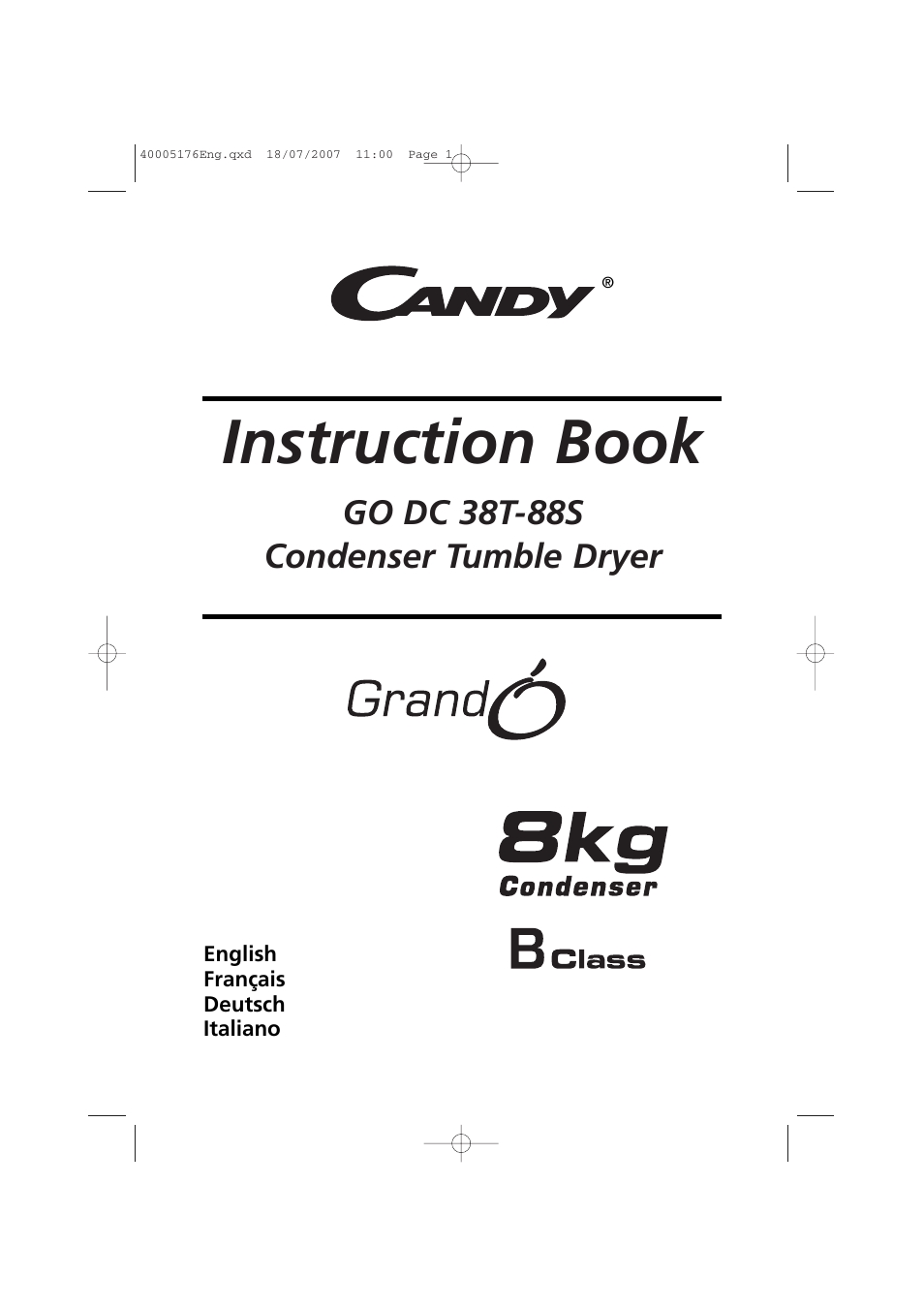 Candy GO DC 38T-88S User Manual | 74 pages