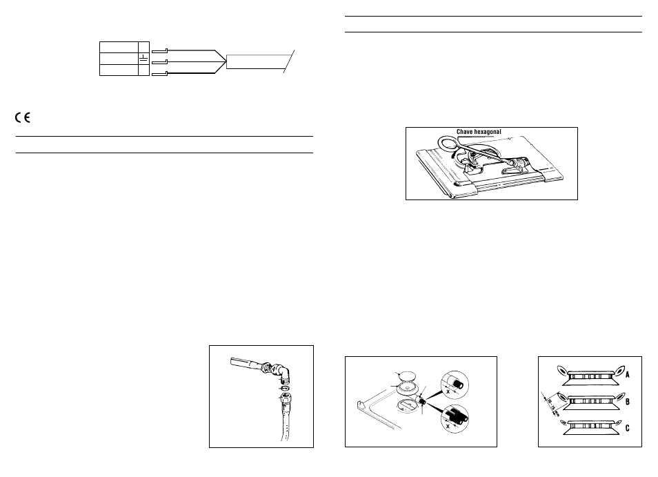 Regulação dos queimadores, Adaptação a diversos tipos de gás, Ligação à alimentação de gás | Candy P 900__1 X User Manual | Page 27 / 31