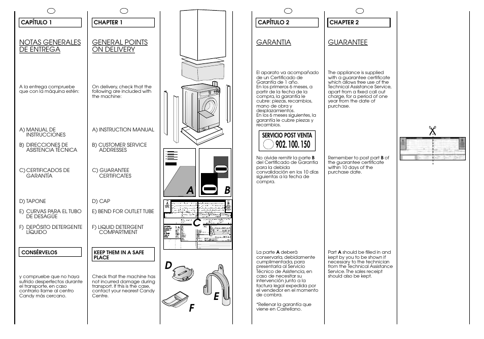 Ab c, Ef d | Candy CB 63 TR User Manual | Page 3 / 17