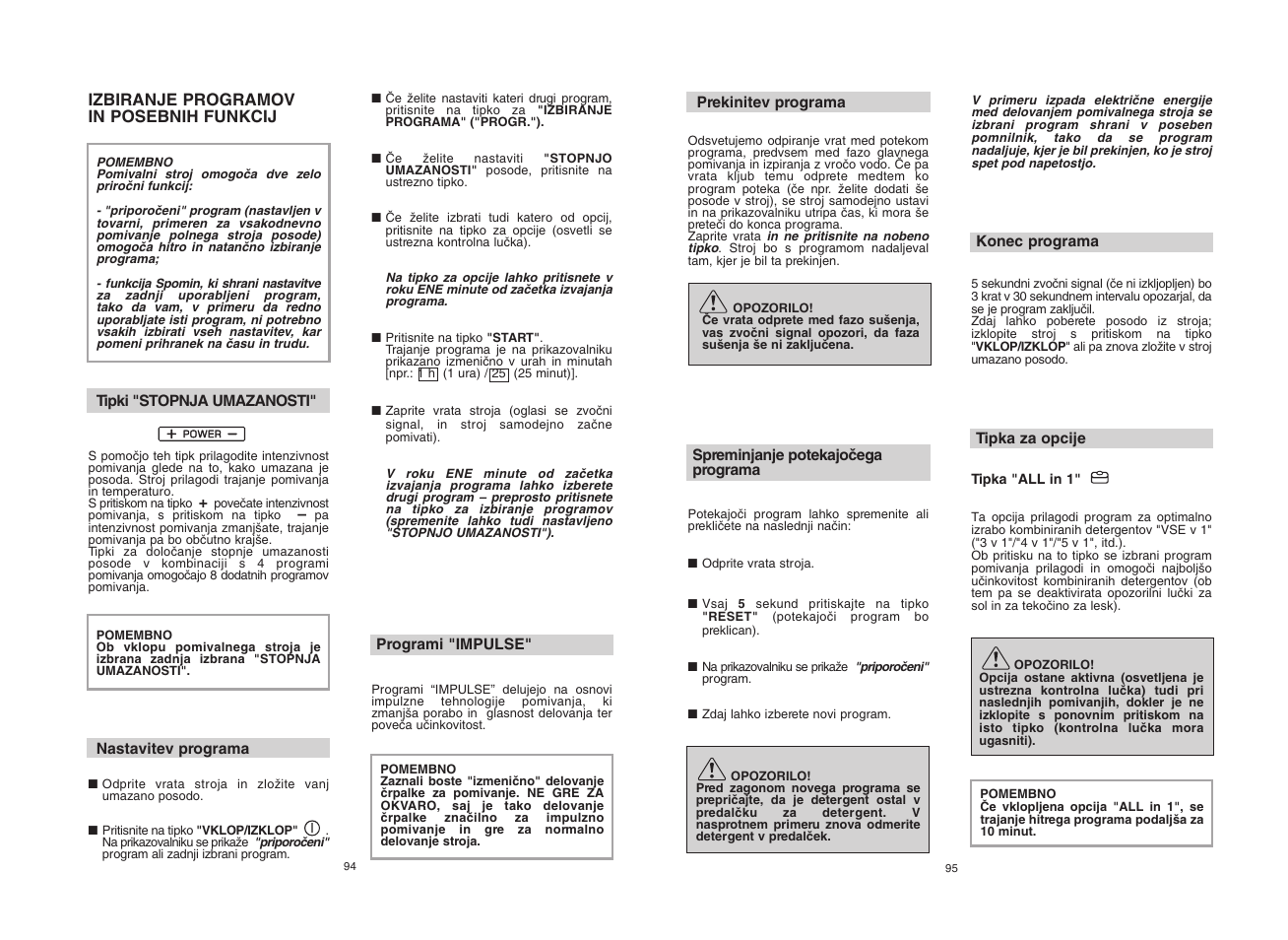 Candy CDI 5012E10__1 User Manual | Page 48 / 57