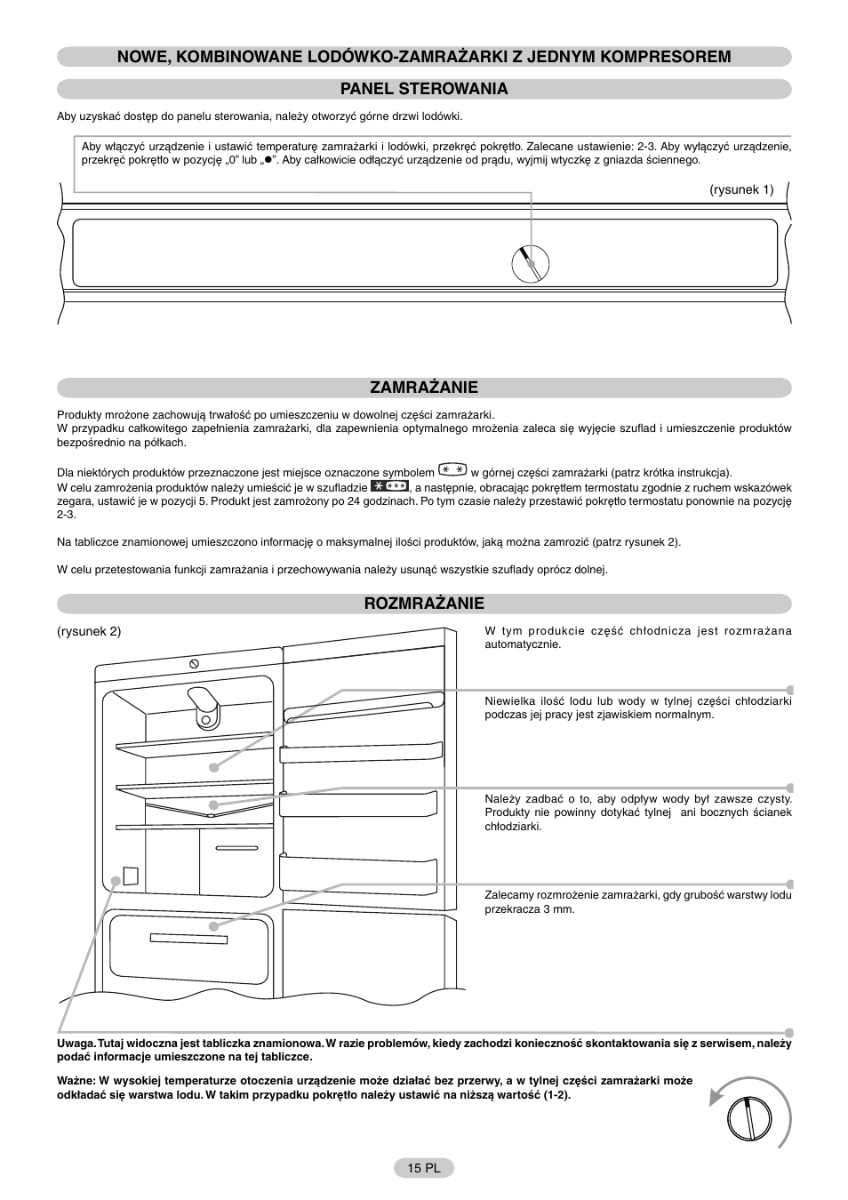 Zamrażanie, Rozmrażanie | Candy FR CFM 3660 E User Manual | Page 16 / 32