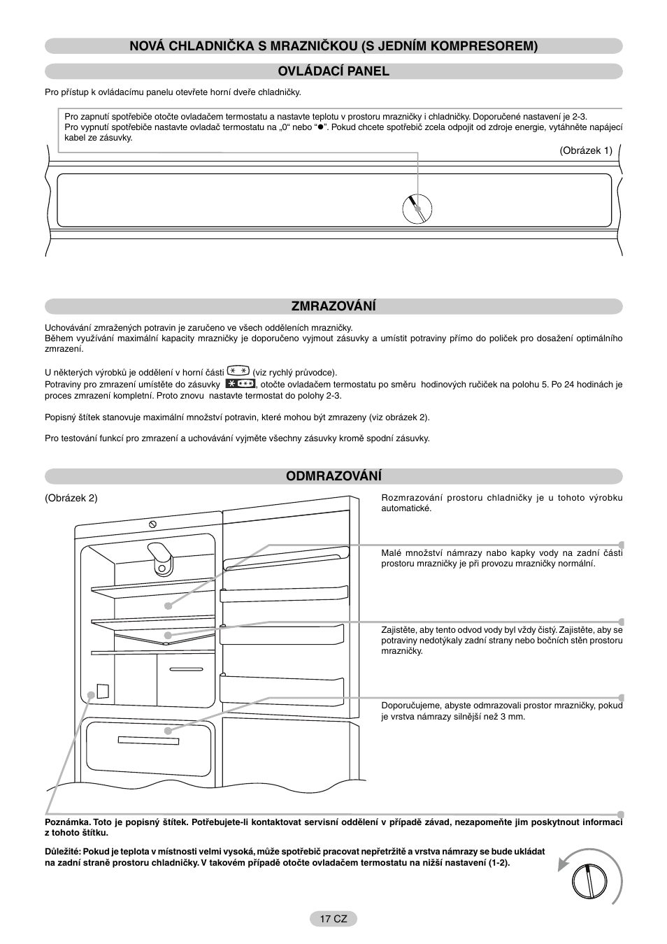 Zmrazování, Odmrazování | Candy FR CFM 3660 E User Manual | Page 18 / 32