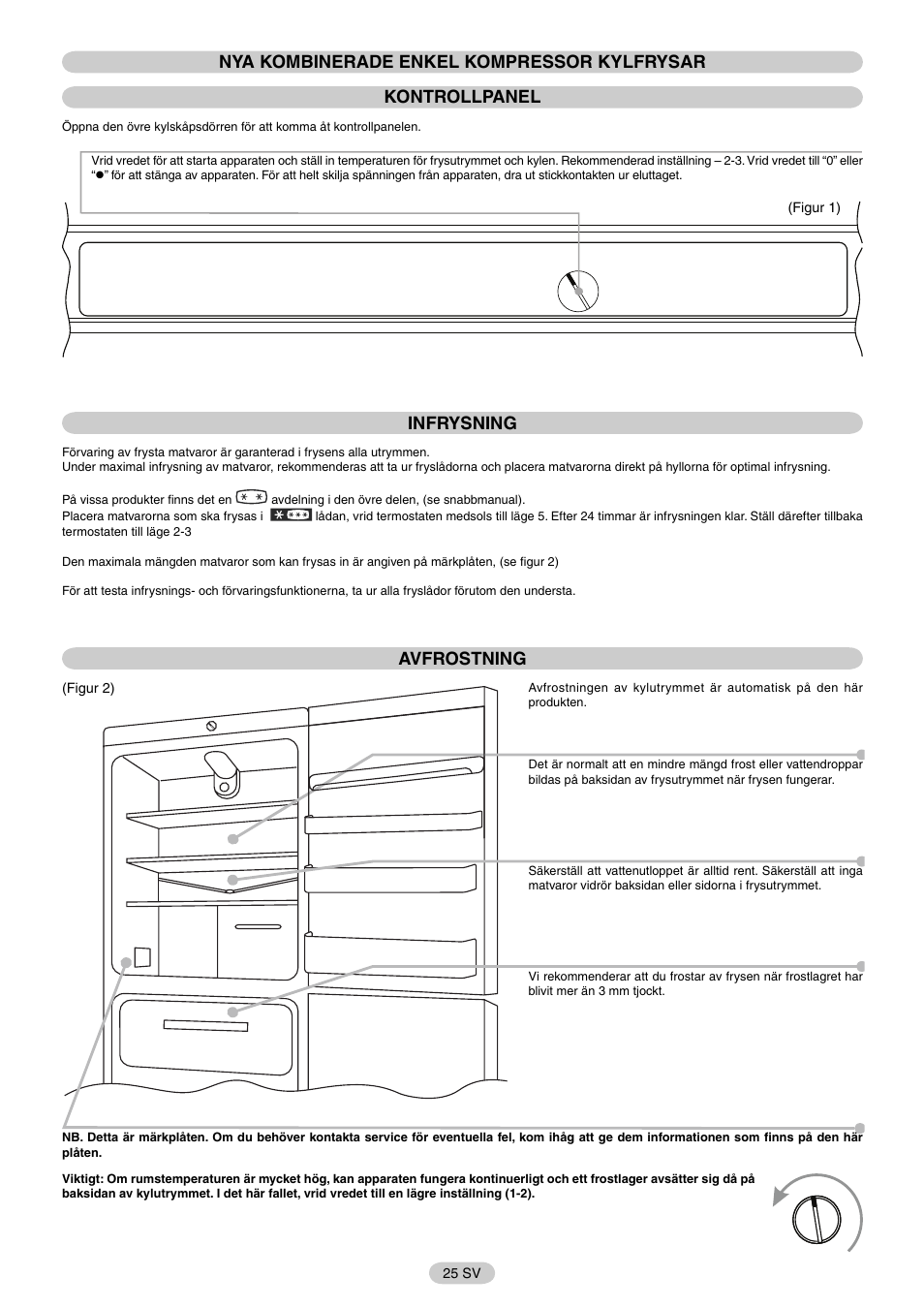 Infrysning, Avfrostning | Candy FR CFM 3660 E User Manual | Page 26 / 32