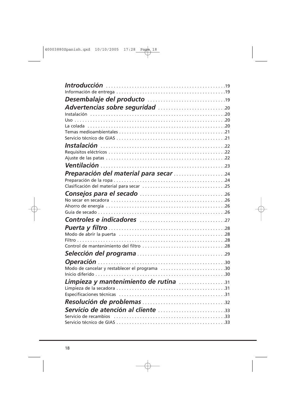 Introducción, Desembalaje del producto, Advertencias sobre seguridad | Instalación, Ventilación, Preparación del material para secar, Consejos para el secado, Controles e indicadores, Puerta y filtro, Selección del programa | Candy AB CV1 66-37 User Manual | Page 18 / 36