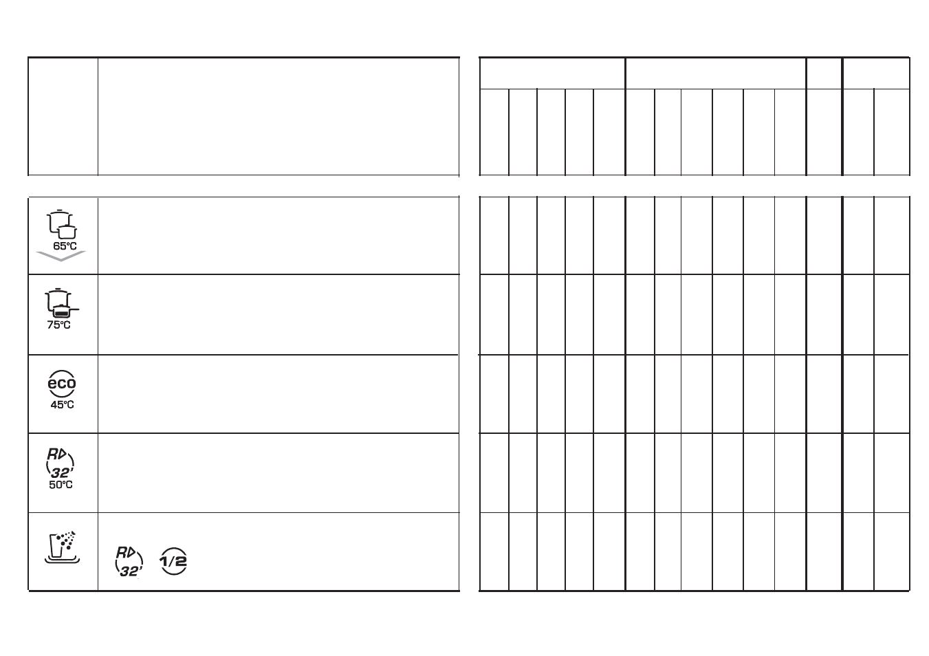 Liste des programmes | Candy CDF 615 AX__1 - 84 S User Manual | Page 14 / 37