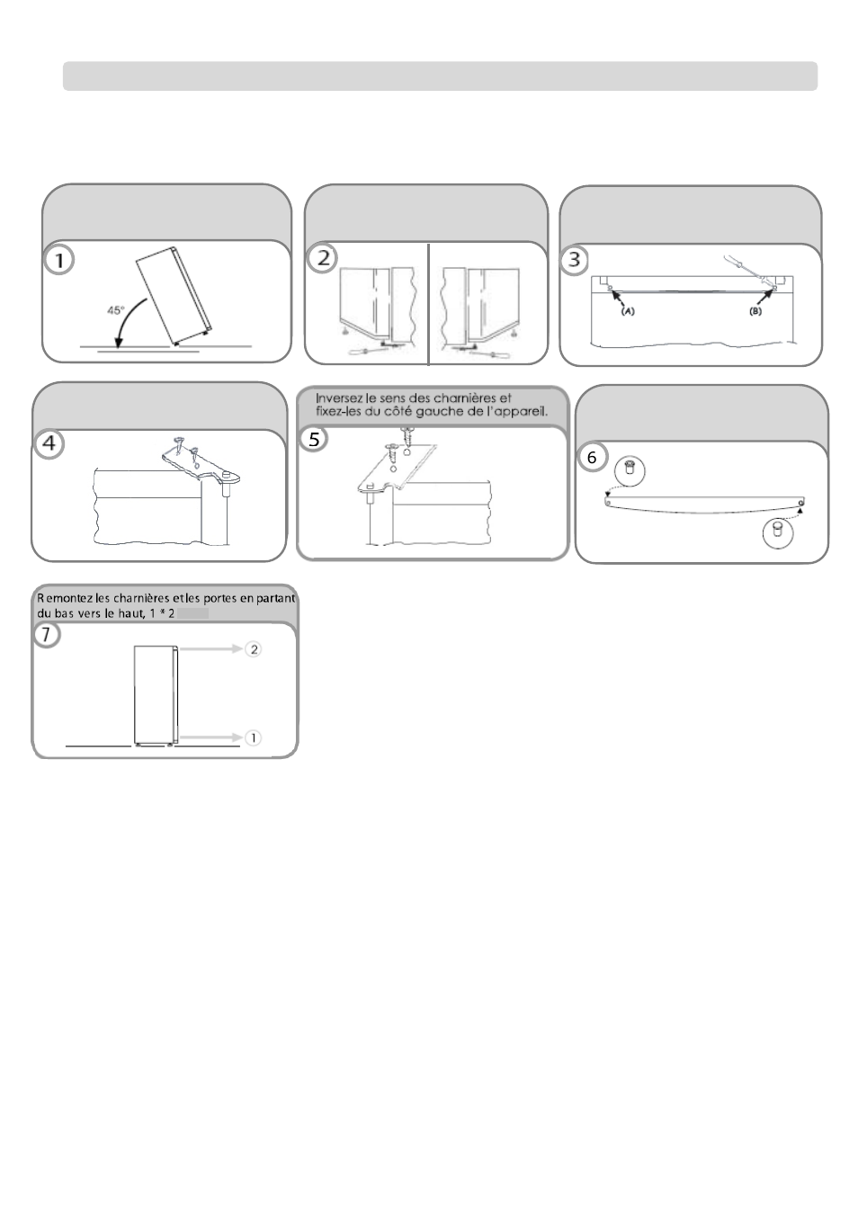 Inverser le sens d'ouverture des portes | Candy CFLE 5485 S User Manual | Page 24 / 133