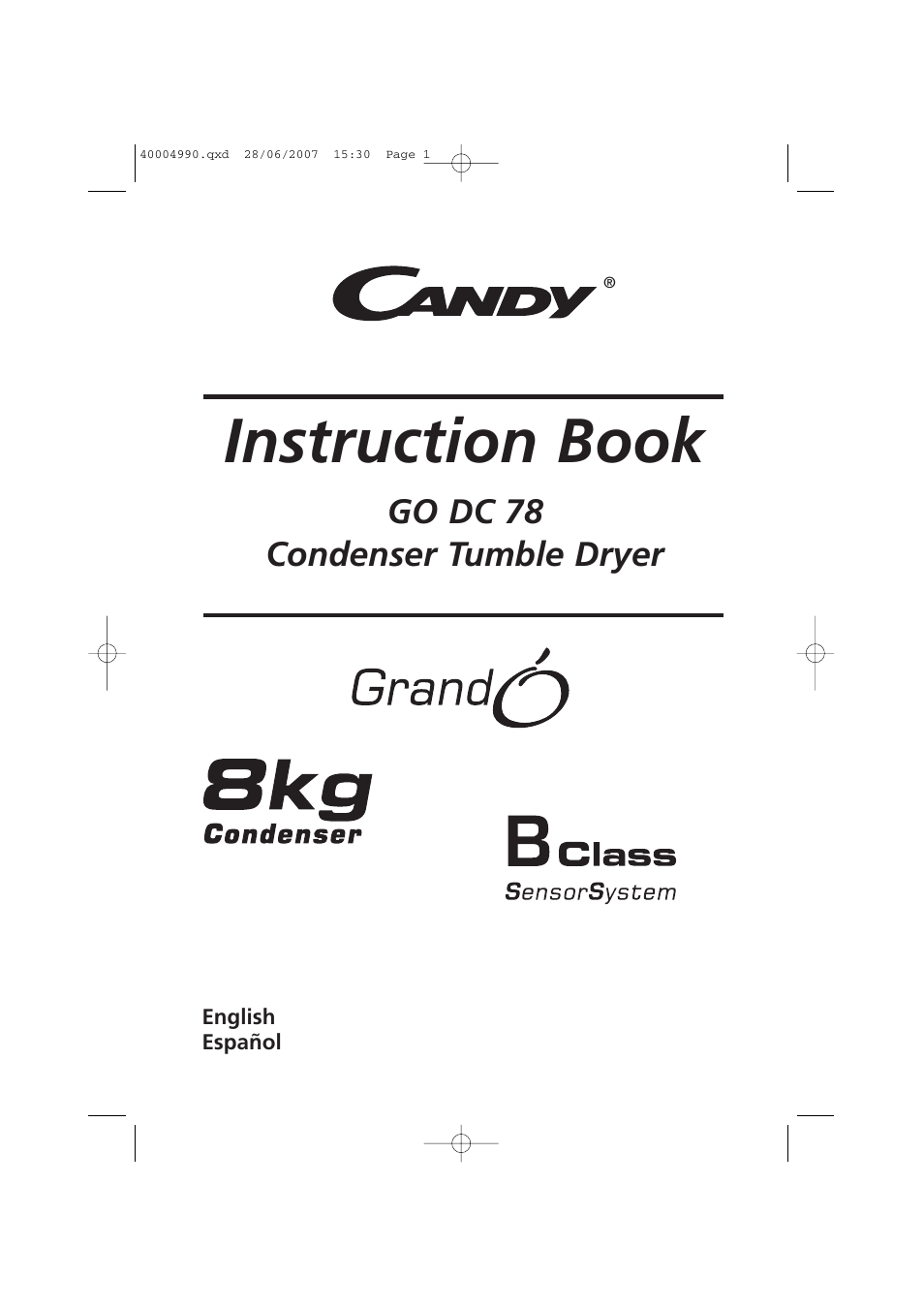 Candy GO DC 78-37 User Manual | 40 pages
