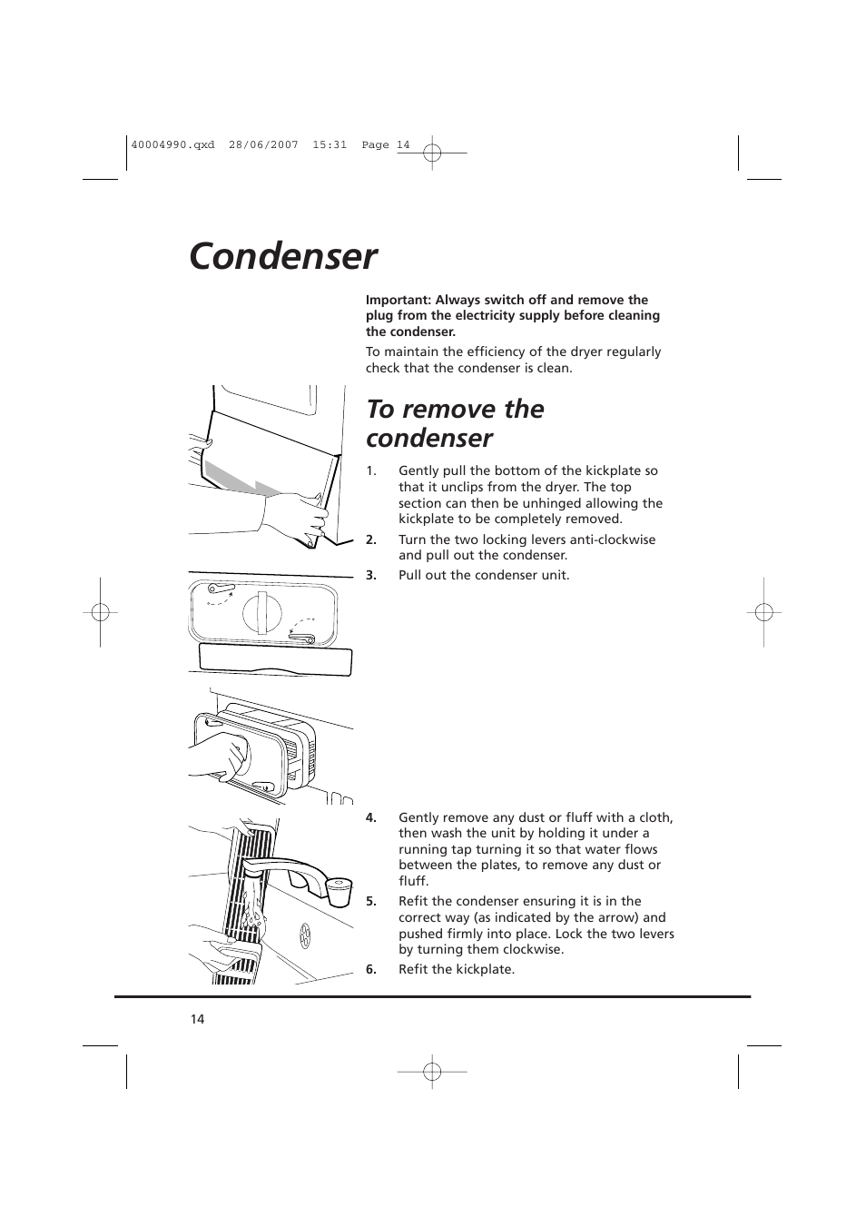 Condenser | Candy GO DC 78-37 User Manual | Page 14 / 40