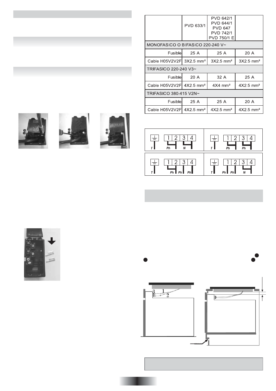 Encimera vitroceramica sin mandos "pvs, Modelos pvd | Candy PVC 460 C User Manual | Page 25 / 65