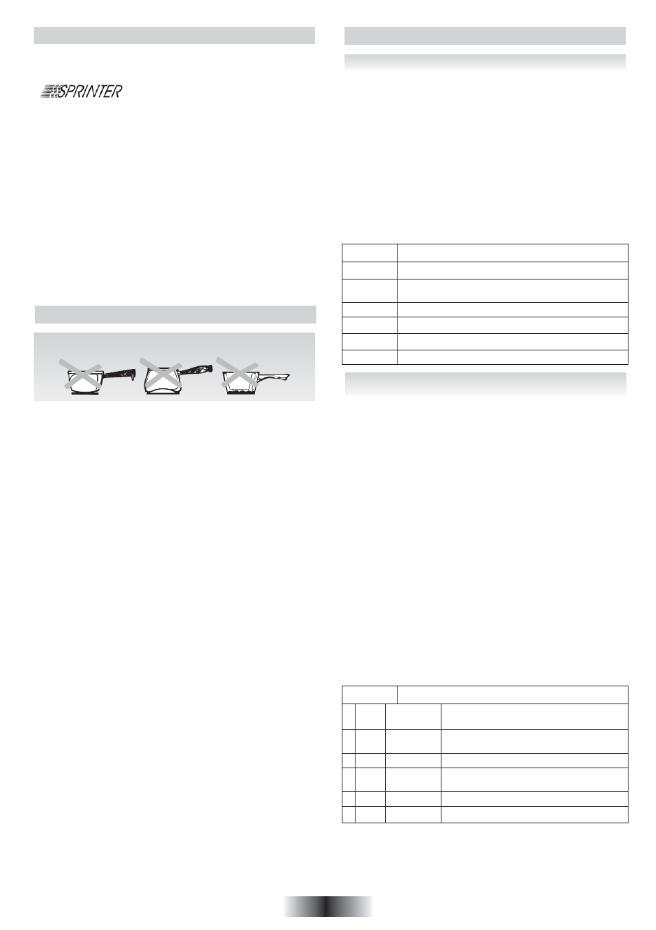 Oversigt råd angående kogegrej til pladen, 60 dk | Candy PVC 460 C User Manual | Page 61 / 65