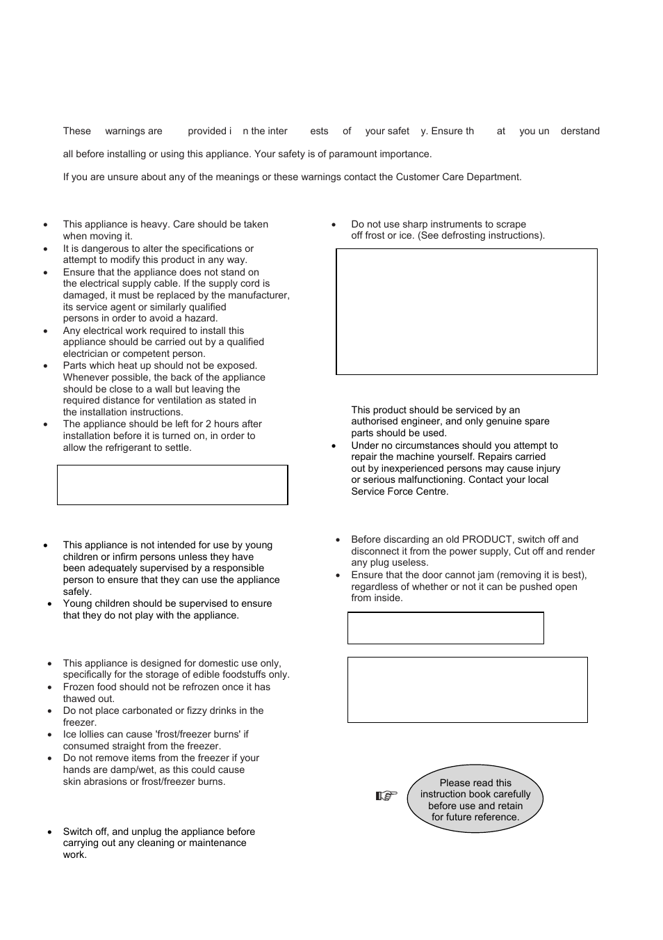 Important safety instructions | Candy CFL 2350 E User Manual | Page 2 / 140