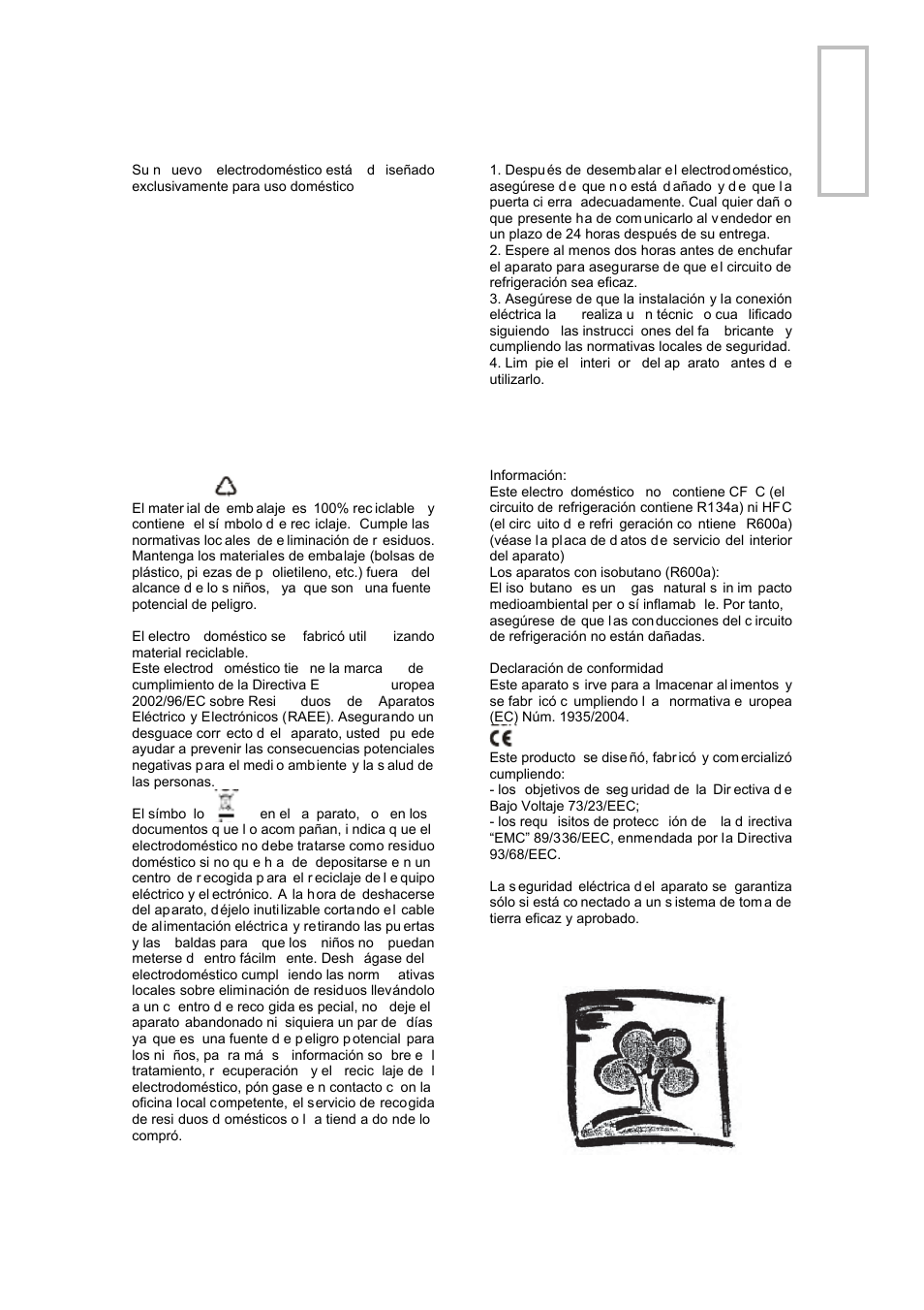 Spani s h | Candy CFL 2350 E User Manual | Page 33 / 140