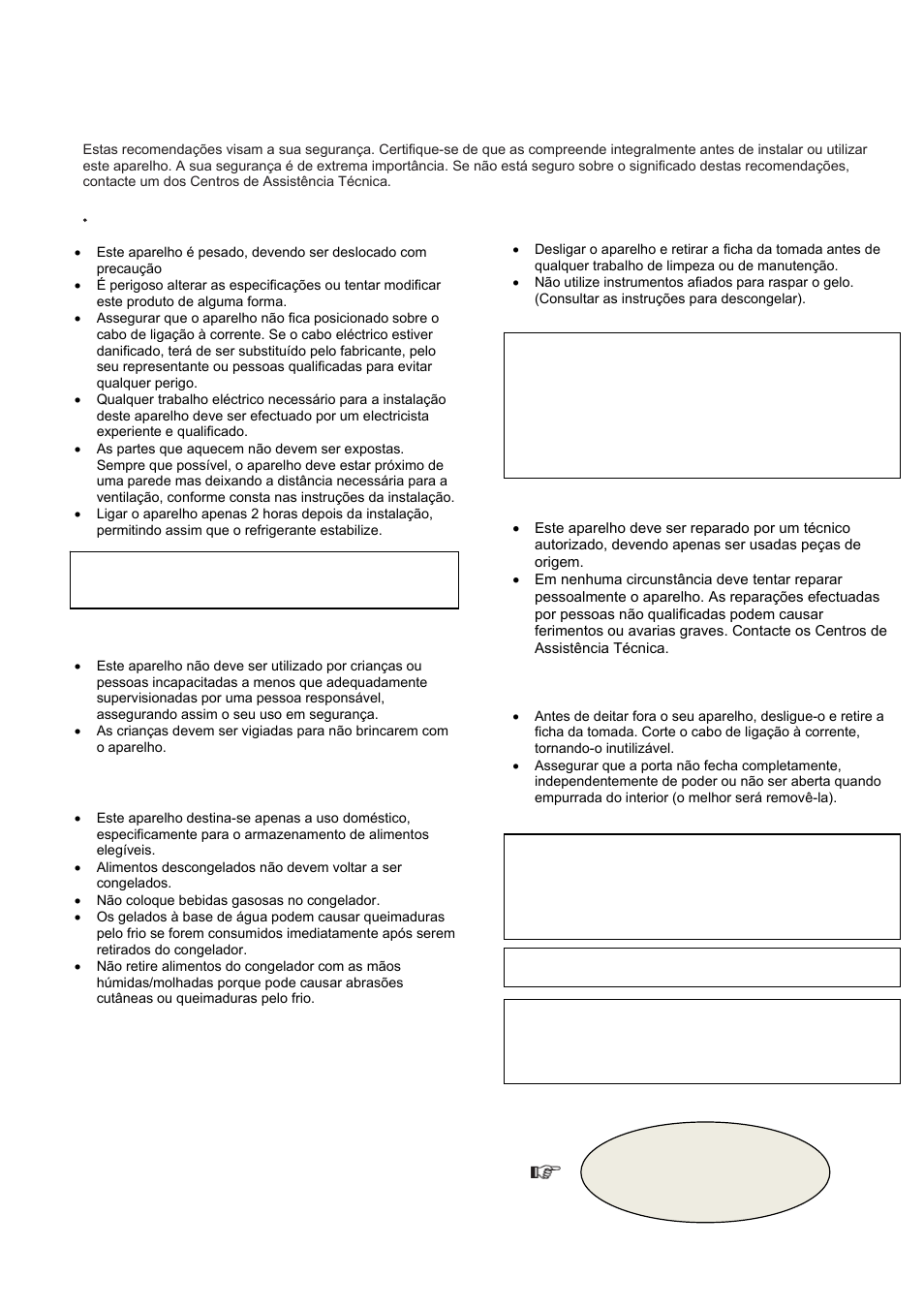 Instruções de segurança importantes | Candy CFL 2350 E User Manual | Page 41 / 140