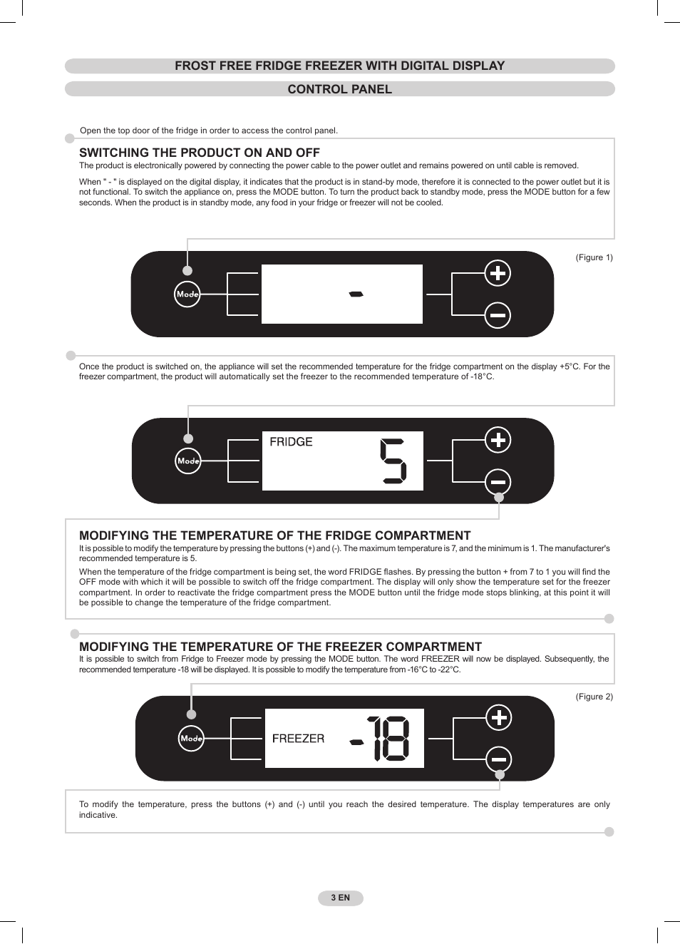 Switching the product on and off | Candy CSCN 6505 User Manual | Page 5 / 32