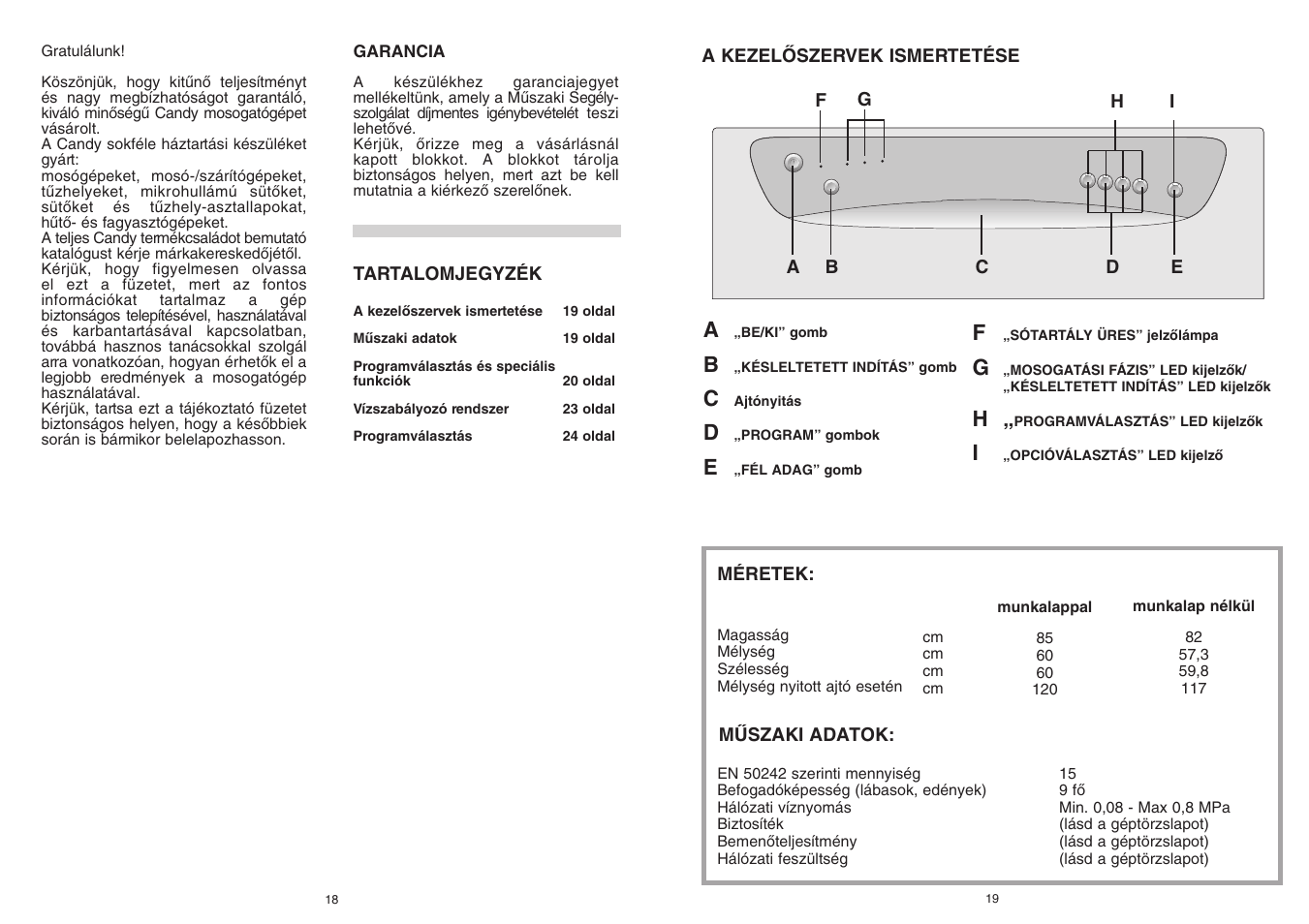 Candy CDF 615 A - 39 S User Manual | Page 10 / 33