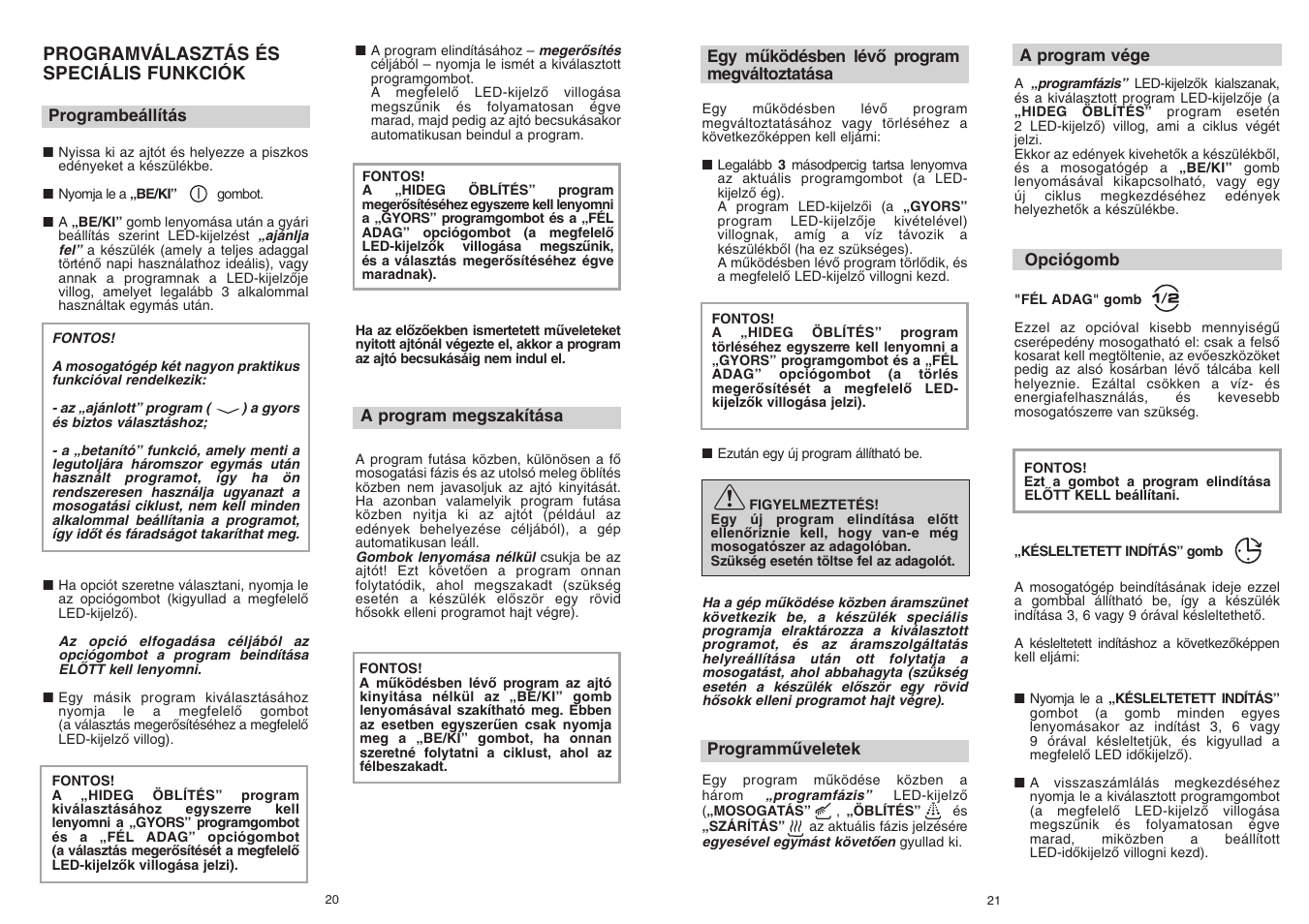 Candy CDF 615 A - 39 S User Manual | Page 11 / 33