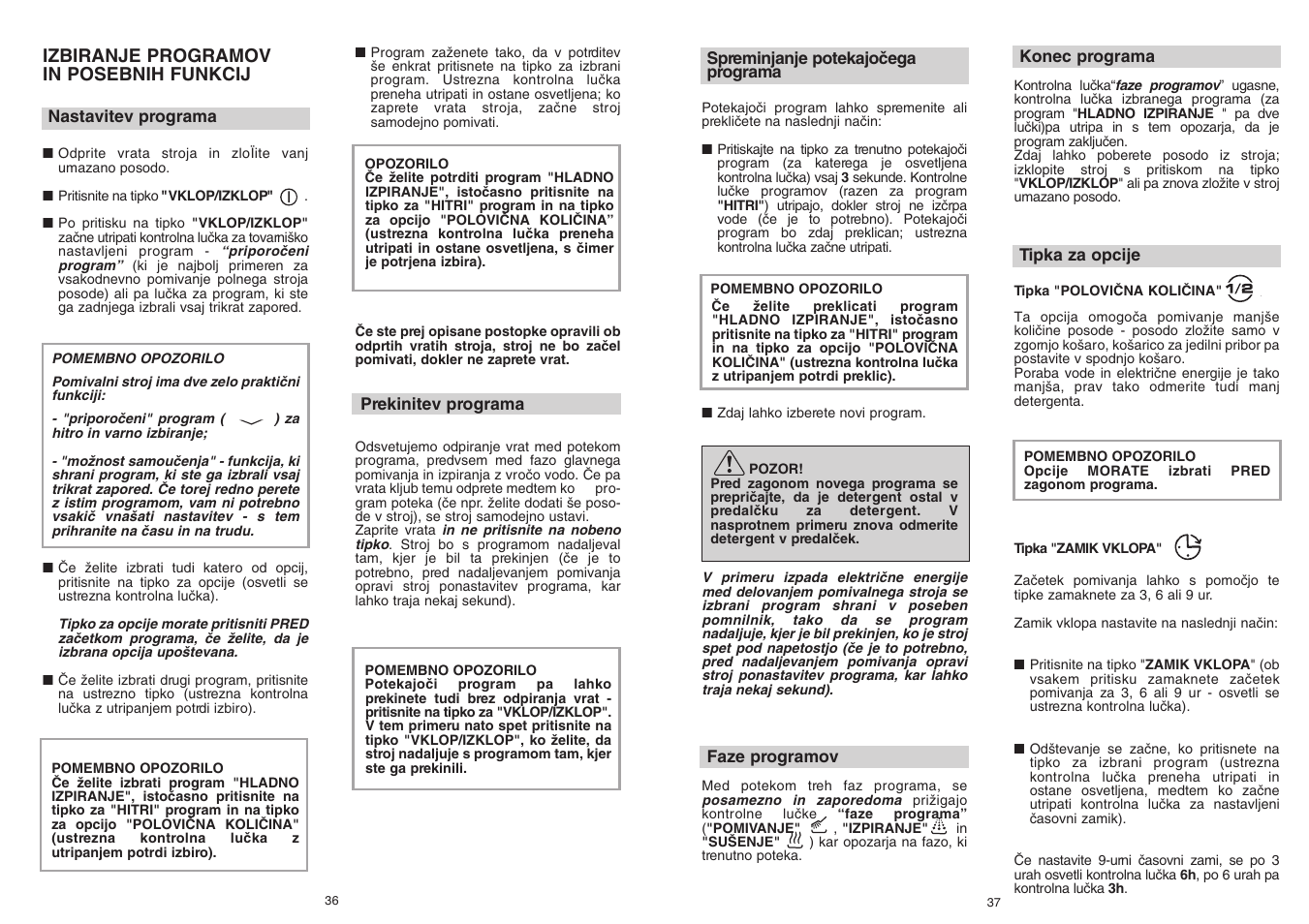 Candy CDF 615 A - 39 S User Manual | Page 19 / 33