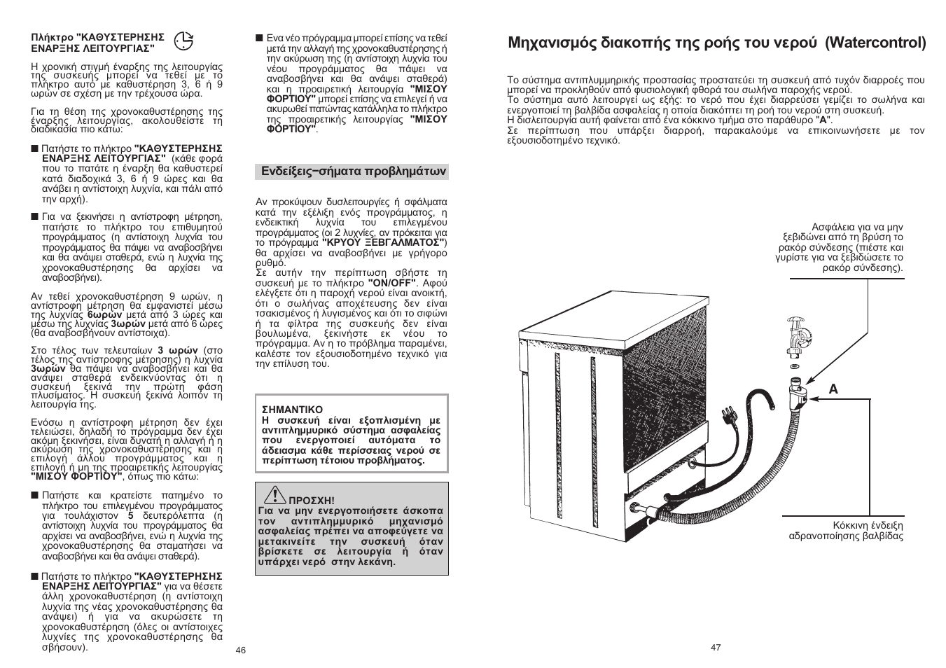 Watercontrol) | Candy CDF 615 A - 39 S User Manual | Page 24 / 33